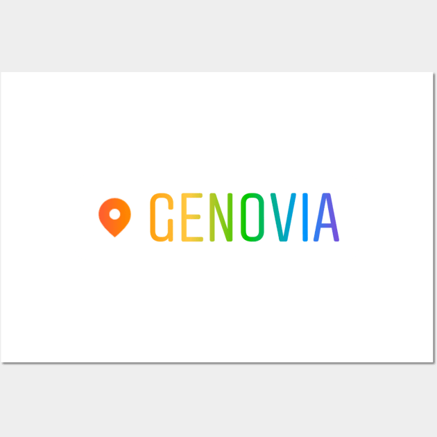 Genovia Instagram Location Wall Art by baranskini